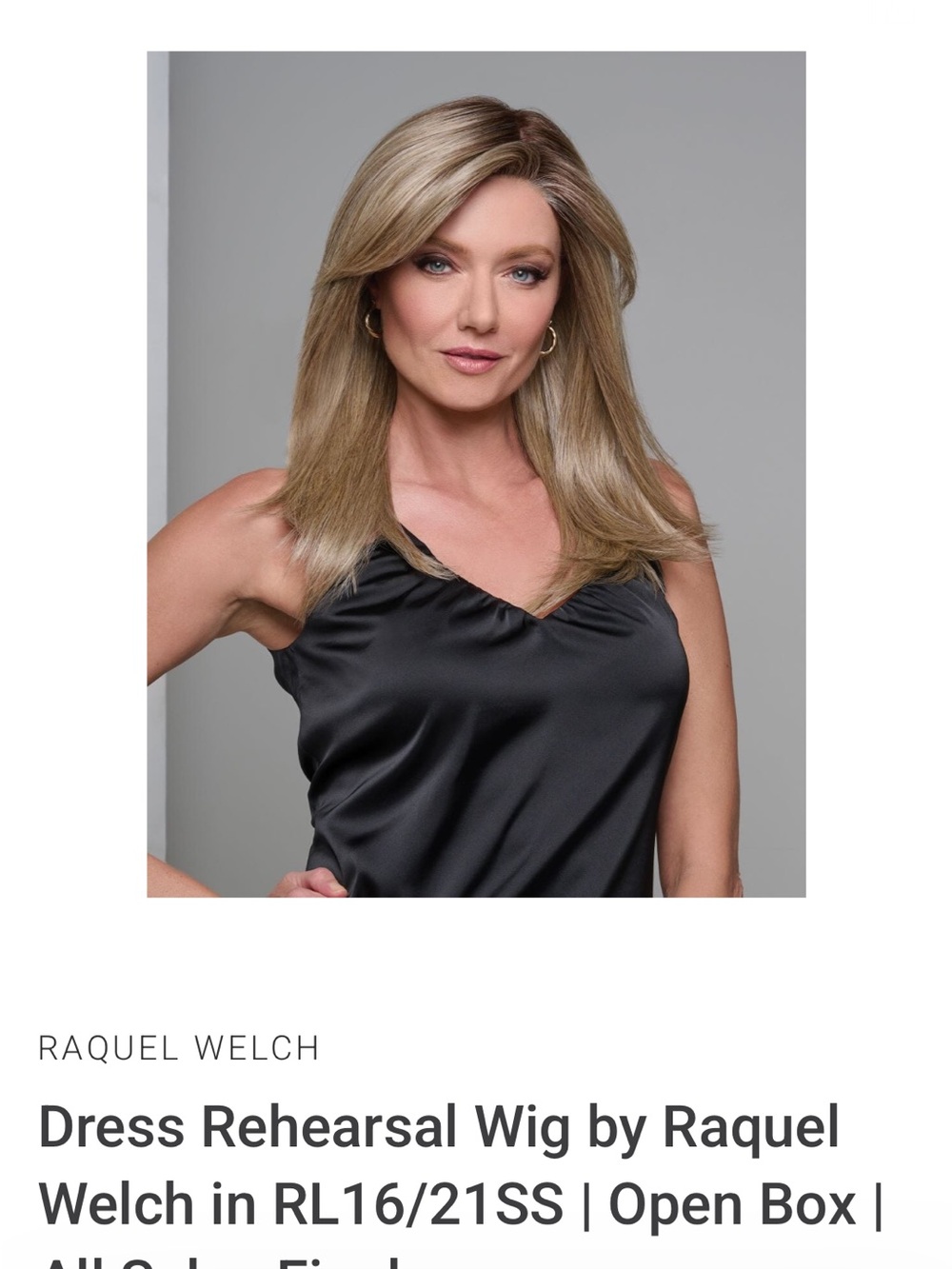 Raquel Welch Dress Rehearsal Wig in RL16/21SS - Shaded Wheat